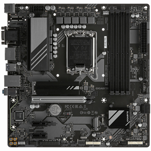 Матплата Gigabyte B760M DS3H Gen5, iB760,S1700,mATX,4DDR-5,3xPCI-Ex16,4SATA,2xM.2,VGA,HDMI,2xDP,9USB