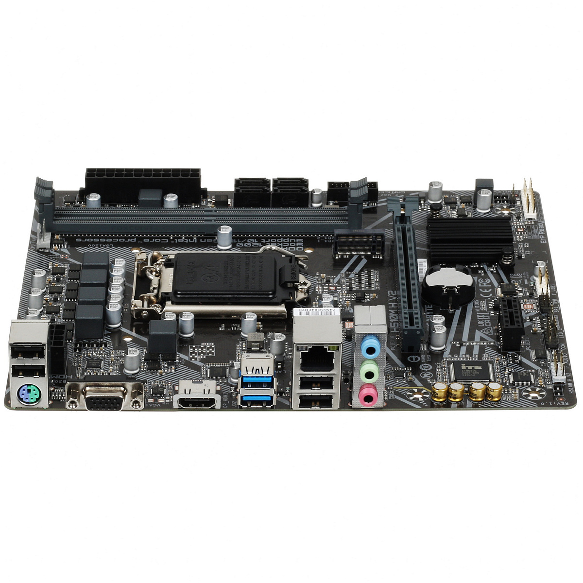 Матплата Gigabyte H510M H V2, iH470, S1200, mATX, 2DDR-4, 1xPCI-Ex16, 2SATA, 1xM.2, VGA, HDMI, 10USB
