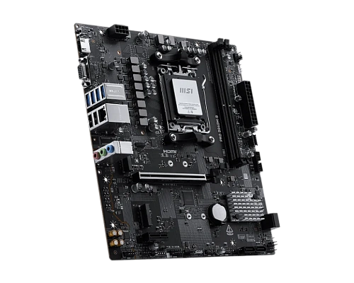 Матплата MSI PRO B840M-B, AM5, mATX, 2DDR-5, 1xPCI-Ex16, 4SATA, 2xM.2, HDMI, VGA, 13USB
