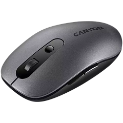 CANYON MW-9, 2 in 1 Wireless optical mouse with 6 buttons, DPI 800/1000/1200/1500, 2 mode(BT/ 2.4GHz), Battery AA*1pcs, Grey, 65.4*112.25*32.3mm, 0.092kg