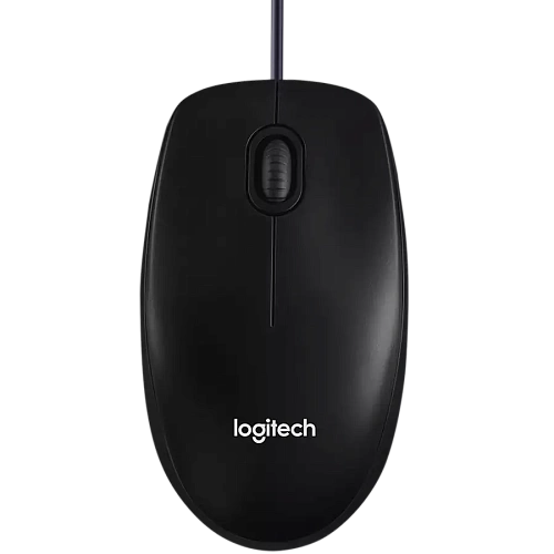 Мышь Logitech B100 Black (черная, оптическая 800dpi, USB, 1.8м) (арт. 910-003357, M/N: M-U0026)
