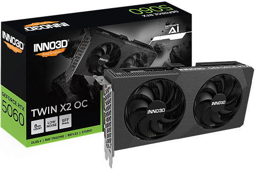 Inno3d Video Card RTX NVIDIA RTX 5060 8GB GDDR7 128-bit PCI Express Gen 5 550W 1x PCIe 8-pin cables