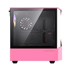 Корпус GameMax Contac Turbo COC(MFG.T806), Midi Tower, E-ATX, Pink-White, 2x3.5"/2x2.5", 2xUSB3.0