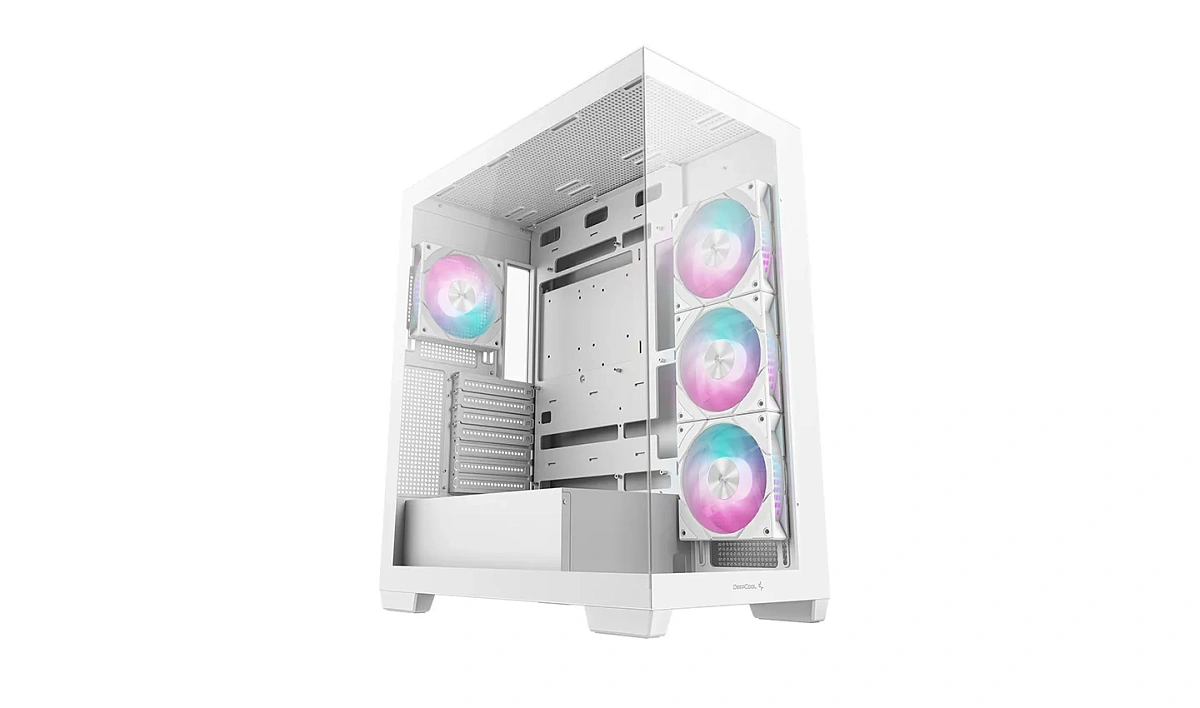 Корпус DeepCool CG580 4F WH, Midi Tower, ATX, White, 2x3.5"/2x2.5", 2xUSB3.0, USB-С