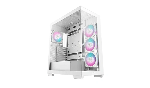 Корпус DeepCool CG580 4F WH, Midi Tower, ATX, White, 2x3.5"/2x2.5", 2xUSB3.0, USB-С