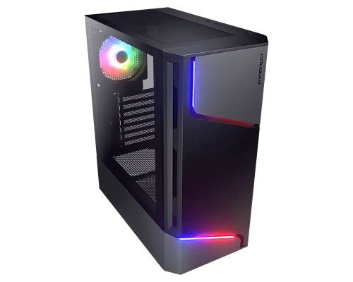 Корпус Cougar MX360 RGB, Midi Tower, ATX, Black, 2x3.5"/2x2.5", USB2.0, 2xUSB3.0, RGB