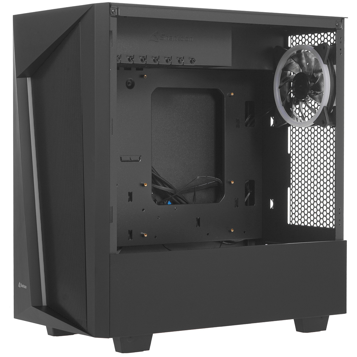 Корпус Sharkoon REV100, Midi Tower, ATX, m-ATX, Black, 2x3.5"/3x2.5", 2xUSB3.0