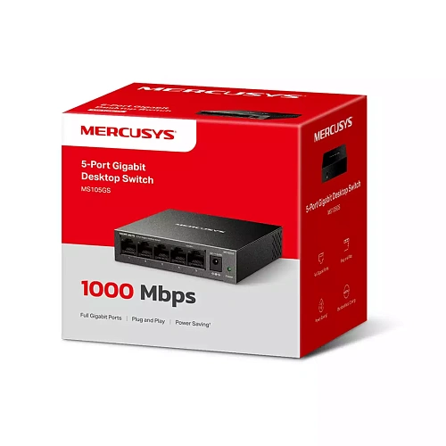 Коммутатор GbE  5-портовый Mercusys MS105GS