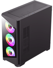 Корпус GameMax Destroyer TGB, Midi Tower, m-ATX, Black, 2x3.5"/3x2.5", 2xUSB2.0, USB3.0