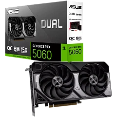 Видеокарта ASUS GeForce RTX5060 8GB,  DAUL OC Edition  GDDR7 128-bit 1xHDMI 3xDP DUAL-RTX5060-O8G