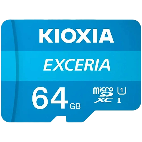 KIOXIA LMEX1L064GG2; 64GB microSD KIOXIA Exceria (M203) UHS I U1 with adapter