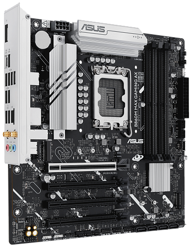 Материнская плата ASUS B860M MAX GAMING AX, LGA1851 B860 4xDDR5 4xSATA 3xM.2 DP USB-C mATX