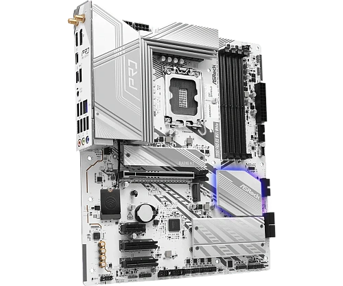 Матплата ASRock Z890 Pro RS WiFi White, iZ890, S1851,ATX,4DDR-5,1хPCI-Ex16,4SATA,5xM.2,HDMI,DP,24USB