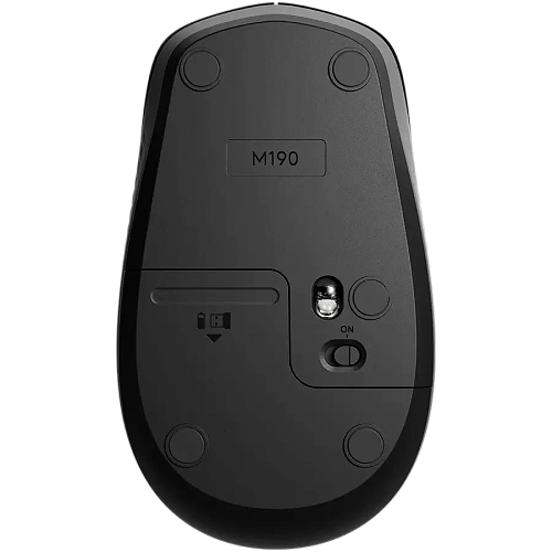 Мышь Logitech M190, Grey, Wireless, Optical, 1000dpi, 1 x AA, USB
