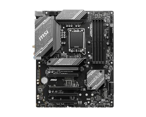 Матплата MSI B760 Gaming Plus WiFi, iB760, S1700, ATX, 4DDR-5, 5xPCI-Ex16, 4SATA,2xM.2,HDMI,DP,14USB