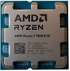 AMD CPU Desktop Ryzen 7 8/16T 9800X3D (5.2GHz,104MB,120W,AM5) tray, with Radeon Graphics