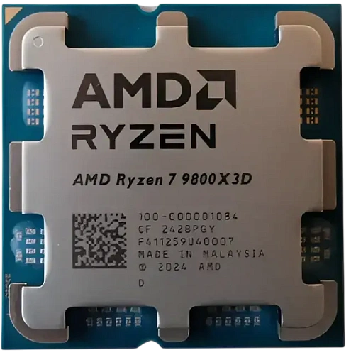AMD CPU Desktop Ryzen 7 8/16T 9800X3D (5.2GHz,104MB,120W,AM5) tray, with Radeon Graphics