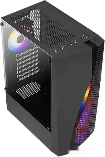 Корпус AeroCool Wave-G-BK-v2, Midi Tower, ATX, Black, 2x3.5"/2x2.5", USB, 2xUSB3.0