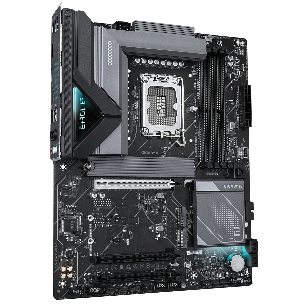 Матплата Gigabyte B860 Eagle WiFi6E, iB860, S1851, ATX, 4DDR-5, 3xPCI-Ex16, 3xM.2, HDMI, DP, 13USB