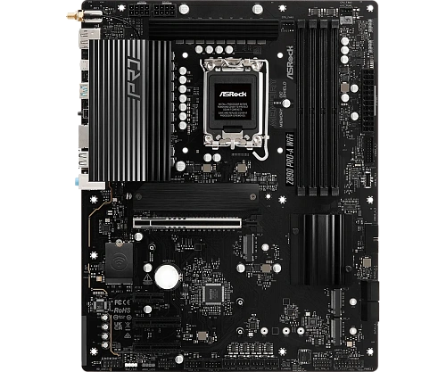 Матплата ASRock Z890 Pro-A WiFi, iZ890, S1851, ATX, 4DDR-5, 1хPCI-Ex16, 4SATA,4xM.2,HDMI,DP,TB,18USB