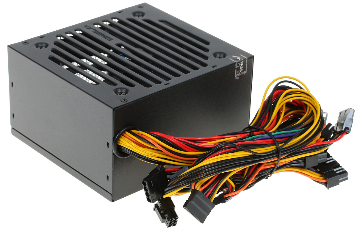 БП ATX 600W AeroCool VX PLUS 600, 12sm fan, 20+4/20+4+8/24+8pin,4SATA,3Molex,2x6p PCI-E,ATX