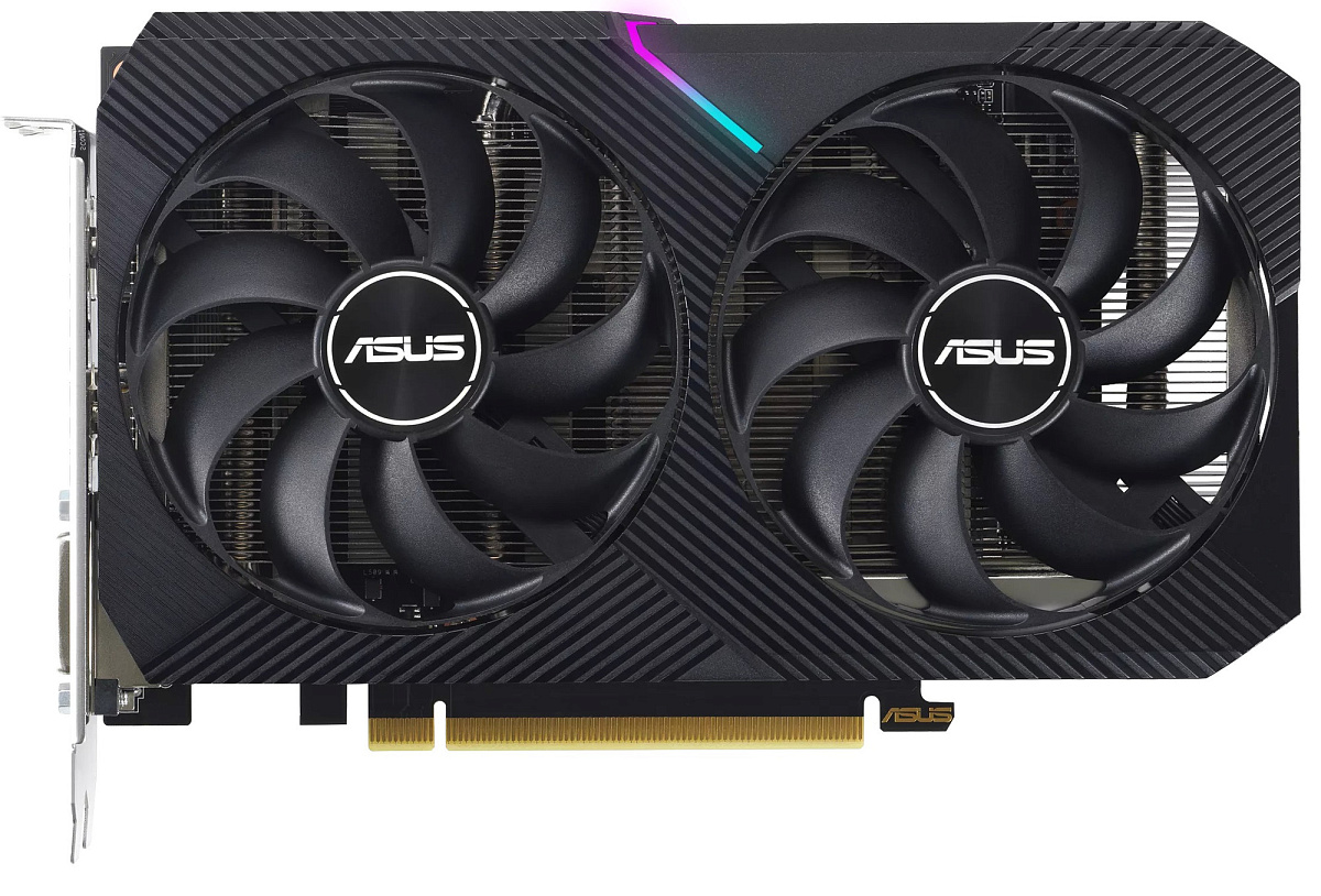 Видеокарта ASUS GeForce RTX3050 OC GDDR6 8GB 128-bit HDMI 1xDVI 1xHDMI 1xDP DUAL-RTX3050-O8G-V2 BOX