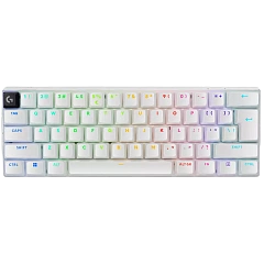 LOGITECH G PRO X 60 LIGHTSPEED Wireless Gaming Keyboard (Tactile) - WHITE - US INT'L - 2.4GHZ/BT - EMEA28-935 - TACTILE SWITCH