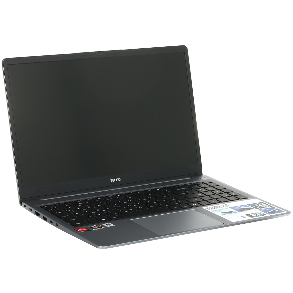 Ноутбук Tecno Megabook K15SDA, Ryzen 5 7430U/15.6"FHD/16GB/1TB/UHD Graphics/LAN/W11H
