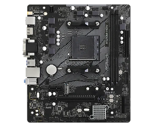 Матплата ASRock A520M-HDV, AM4, mATX, 2DDR-4, 1xPCI-Ex16, 4SATA, 1xM.2, VGA, DVI, HDMI, 12USB