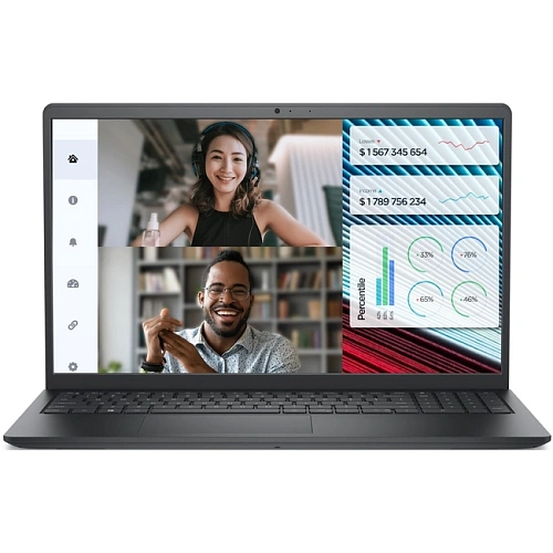 Ноутбук Dell/Vostro 3520/3г/Core i3/1215U/1,2 GHz/8 Gb/512Gb M.2 PCIe SSD/Intel UHD/15,6'' FHD/Wi-Fi 5/BT 5.1/Ubuntu/Backlit KB/Черный