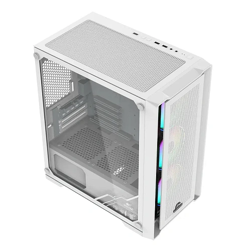 Корпус Wintek Andromeda D531-W TG, Midi Tower, m-ATX, White, 1x2.5"/2x3.5", 3xUSB, RGB