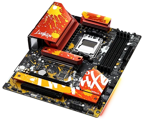 Матплата ASRock B650 LiveMixer, AM5, ATX, 4DDR-5, 3xPCI-Ex16, 2SATA, 3xM.2, HDMI, DP, 23USB