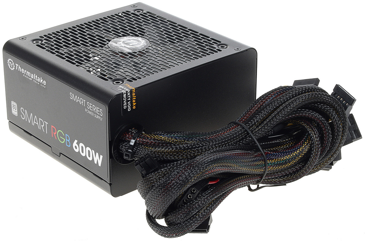 БП ATX 600W Thermaltake Smart RGB,12sm fan,20+4/20+4+8/24+4/24+8,5SATA,2x6p/2x2p PCI-E,ATX