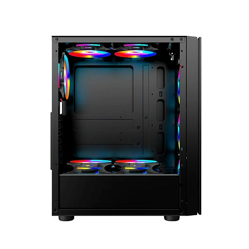 Корпус 1Stplayer BLACK.SIR B7, Midi Tower, ATX, Black, 2x3.5"/2x2.5", 2xUSB2.0, USB3.0, RGB