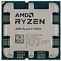 AMD CPU Desktop Ryzen 9 12C/24T 7900X (4.7/5.0GHz  Boost,76MB,170W,AM5) tray, with Radeon Graphics