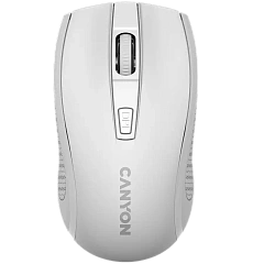 CANYON MW-7, 2.4Ghz wireless mouse, 6 buttons, DPI 800/1200/1600, with 1 AA battery ,size 110*60*37mm,58g,white