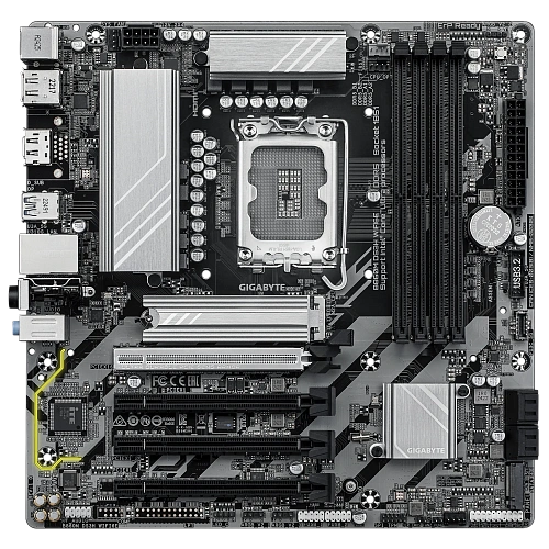 Матплата Gigabyte B860M DS3H WiFi6E, iB860, S1851, mATX, 4DDR-5, 4xPCI-Ex16, 2xM.2, 2xDP, HDMI,13USB
