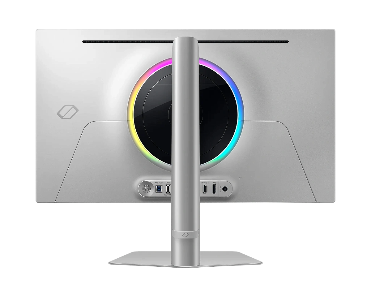 Игровой монитор Odyssey OLED G6  27" SAMSUNG LS27DG600SIXCI, OLED, 2560x1440 QHD, 360Hz 0,03мс, 250кд/м2, 1 000 000:1, HDR10+ Gaming, 2xHDMI 1xDP 2xUSB3.0, Регулируемый по высоте до 120мм, Поворот Экрана, Цвет: Черны-Серебряный с Подсветкой