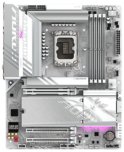 Матплата Gigabyte Z890 A Elite WiFi 7 ICE, iZ890, S1851, ATX, 4DDR-5,1хPCI-Ex16,4SATA,4xM.2,DP,26USB