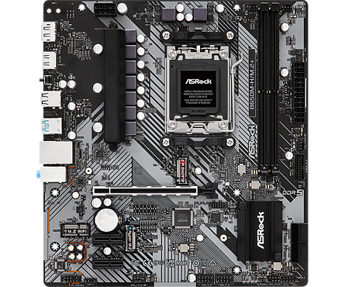 Матплата ASRock B650M-H/M.2+, AM5, mATX, 2DDR-5, 1xPCI-Ex16, 4SATA, 2xM.2, HDMI, DP, 12USB
