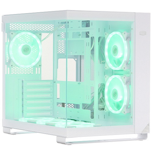 Корпус PCCooler C3T500 ARGB WH ATX/MATX/ITX USB3.1 Gen 2 Type-C, USB3.0, USB2.0, 6xFAN ARGB included (1x сзади, 2x сбоку, 3x снизу ), White