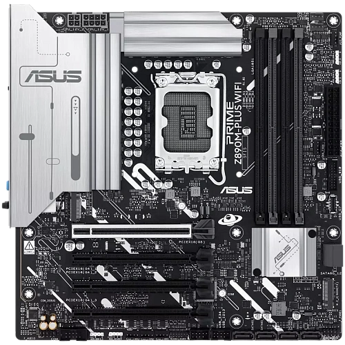 ASUS Main Board Desktop LGA1851 Intel Z890 Chipset 4 x DIMM slots, max. 256GB, DDR5 1 x DisplayPort 1 x HDMI 1 x Wi-Fi module 3 x M.2 slots 6 x SATA mATX Form Factor