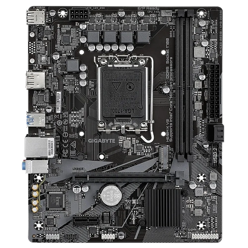 Матплата Gigabyte H610M K V2, iH610, S1700, mATX, 2DDR-5, 1xPCI-Ex16, 2SATA, 1xM.2, HDMI, 10USB