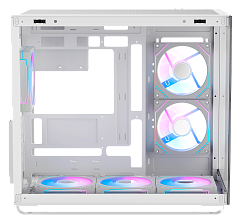 Корпус Ocypus Iota C70 WH ARGB ATX/mATX/mITX 2xUSB, Type-C, Предустановлены 6 вентиляторов с ARGB подсветкой, Белый, Iota-C70-WHD600XX-GL