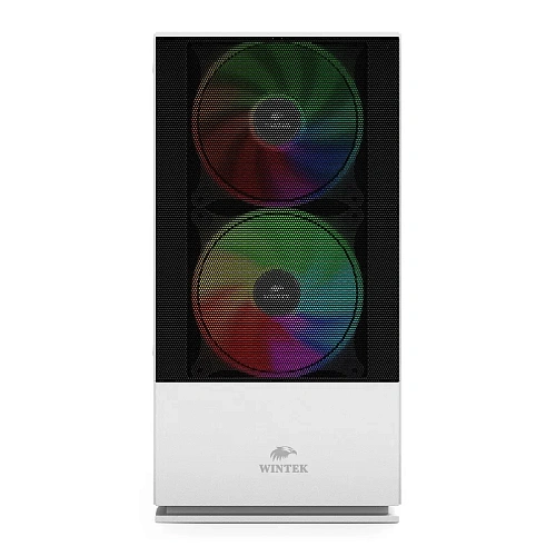 Корпус Wintek Shadow 701-W TG, Mini Tower, m-ATX, White, 2x3.5"/2x2.5", 2xUSB, USB3.0, RGB