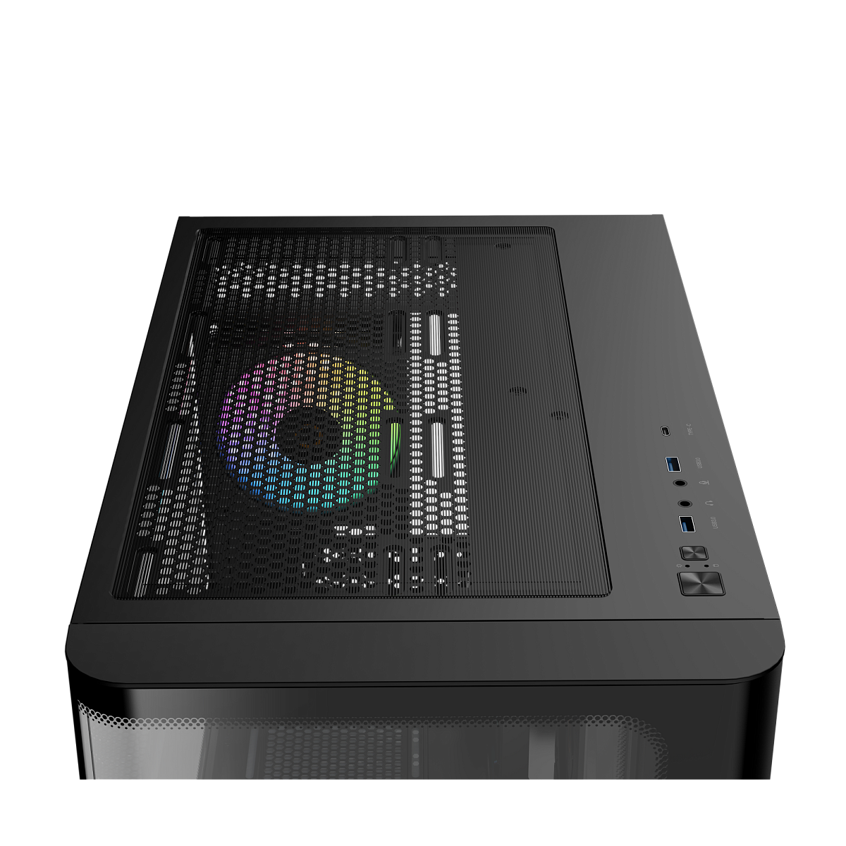 Корпус Ocypus Iota C50 BK Curve ARGB Digital mATX/ITX 2xUSB Type-C Черный Iota-C50-BKD300CD-GL