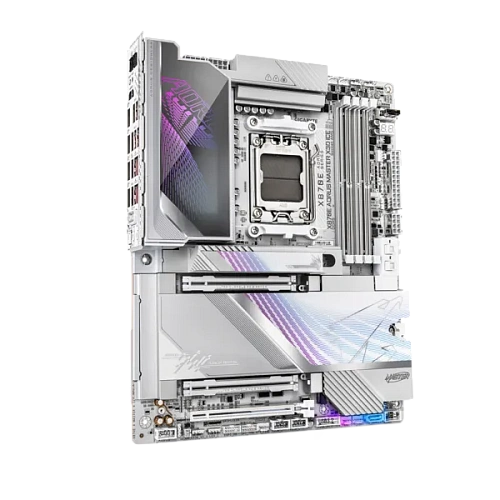 Матплата Gigabyte X870E Aorus Master X3D ICE,AM5,ATX,4DDR-5,3хPCI-Ex16,2SATA,5xM.2,HDMI,2USB-C,20USB