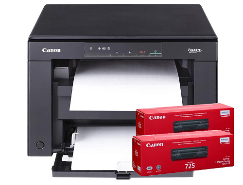 МФУ Canon i-Sensys MF-3010, A4, print 1200x600dpi, 18ppm, scan 600x600dpi,USB 2.0+2 карт. Canon 725