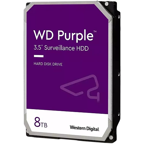 Жесткий диск для видеонаблюдения HDD  8Tb Western Digital Purple SATA3 256Mb 5640rpm 3,5" (замена для WD84PURZ) WD85PURZ