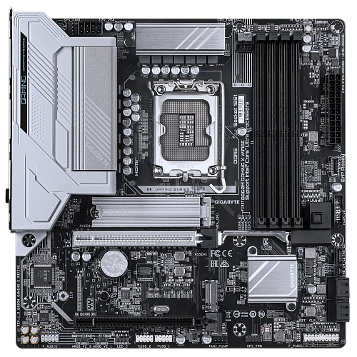 Матплата Gigabyte B860M Gaming X WiFi6E, iB860, S1851, mATX, 4DDR-5, 2xPCI-Ex16, 2xM.2,HDMI,DP,16USB